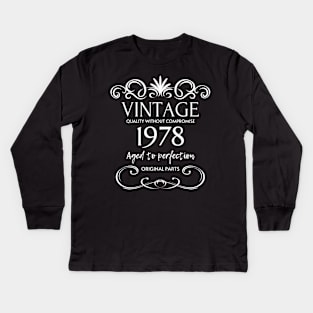 Vintage 1978 - Birthday Gift For Men Kids Long Sleeve T-Shirt